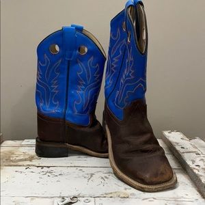 Boys blue old west cowboy boot